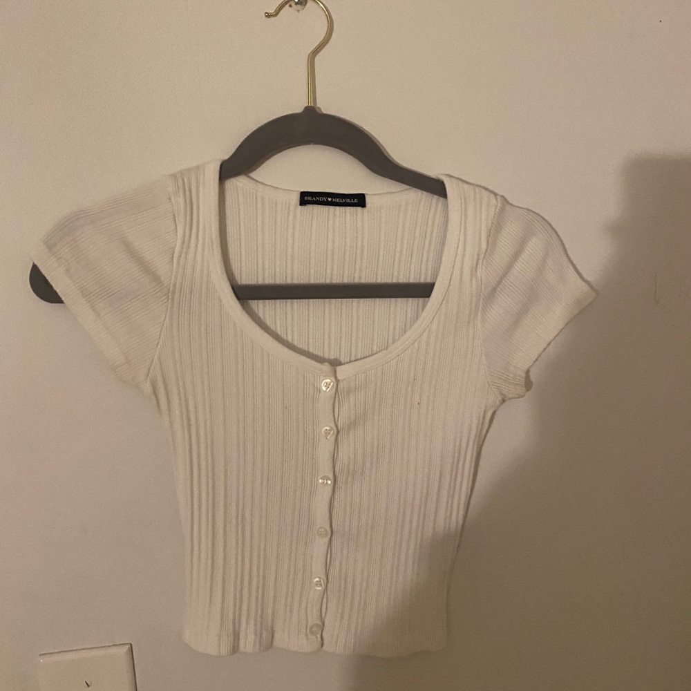 Brandy Melville white crop top